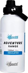 A colourful insulated stainless steel water bottle