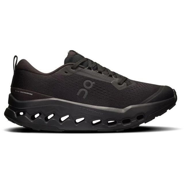 A trail running shoe photographed on a clean background