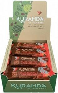 Kuranda Gluten Free Nut Bars Roasted Nut Cranberry 45g x 16