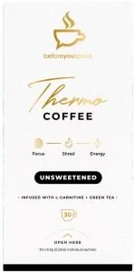 Before You Speak Coffee Thermo Unsweetened 6.5g x 30 Pack