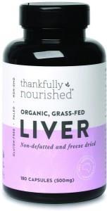 Thankfully Nourished Liver Grass Fed Organic 180c