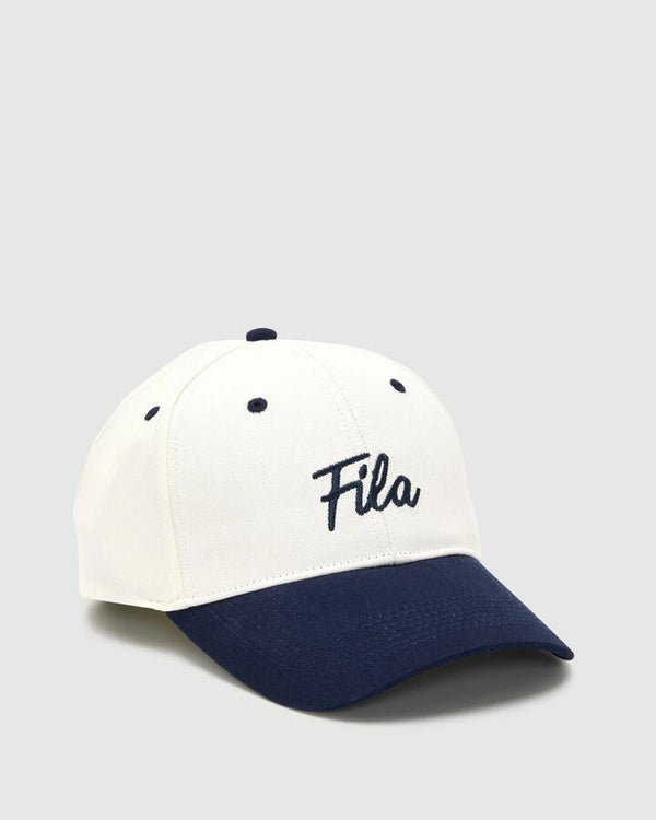 FILA Corsivo Cap 2 - COCO MILK/NAVY - COCO MILK/NAVY