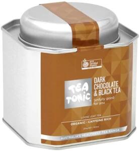 Tea Tonic Organic Dark Chocolate And Black Tea Caddy Tin 250g