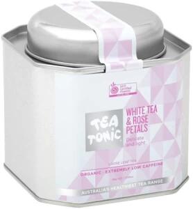 Tea Tonic Organic White Tea And Rose Petals Tea Caddy Tin 85g