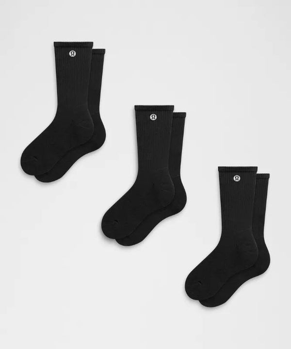 Unisex Daily Essential Crew Socks 3 Pack