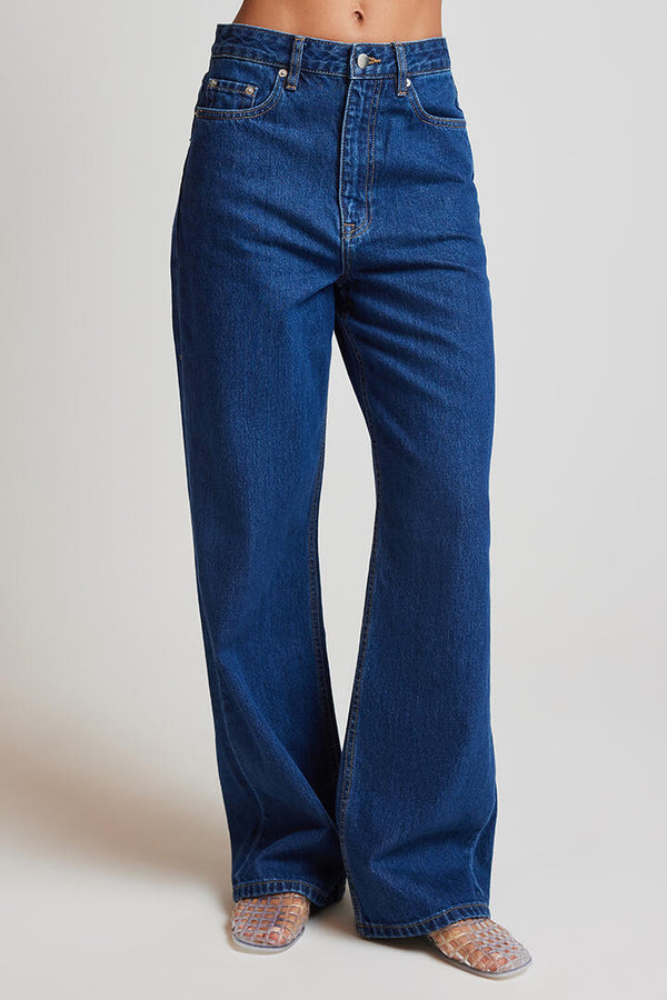 Nude Lucy Organic Relaxed Leg Jean Force Blue