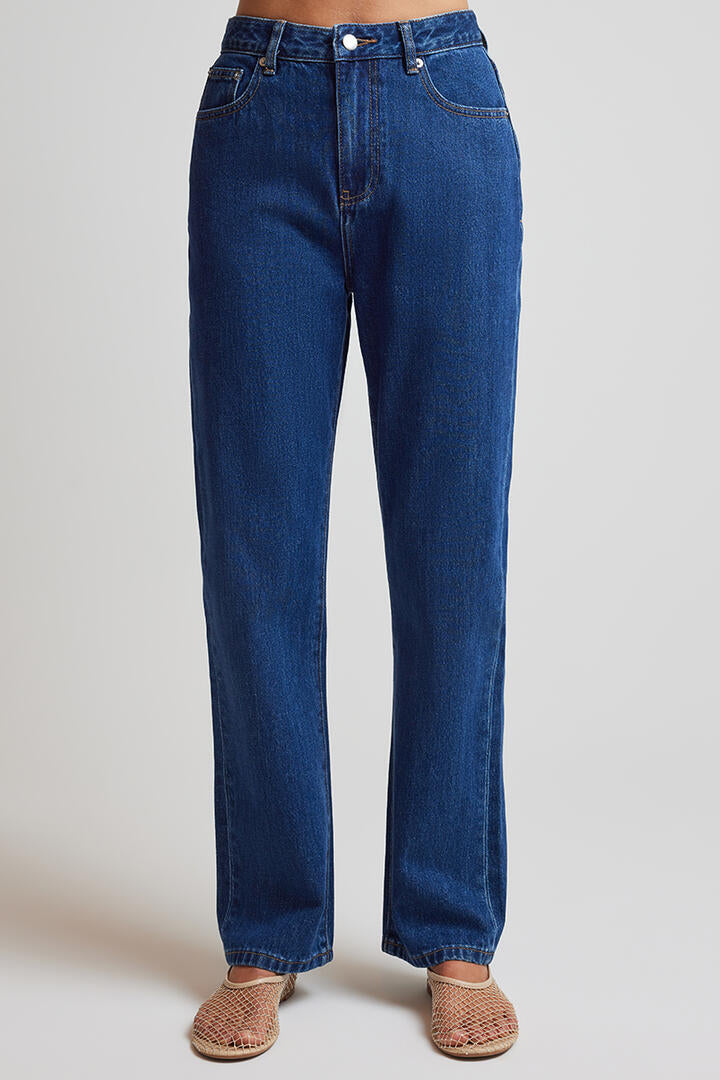 Nude Lucy Organic Straight Leg Jean Force Blue
