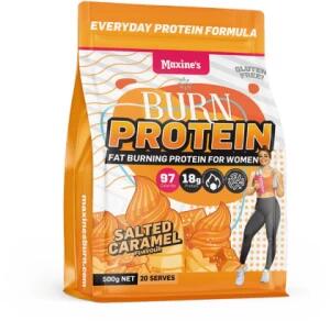 Maxine's Burn Protein Powder Salted Caramel G/F 500g Pouch