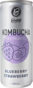 Bonsoy Blueberry Strawberry Kombucha 12x250ml Cans BB 28/3/26