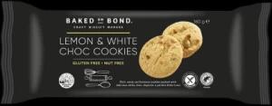 Baked on Bond Cookies Lemon & White Choc Chip 160g x 9