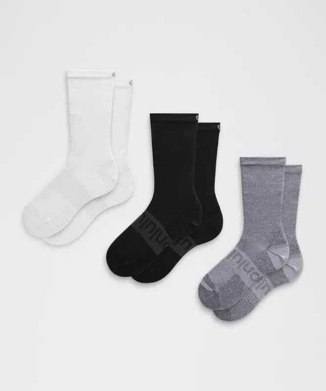 Unisex Power Stride Crew Socks 3 Pack