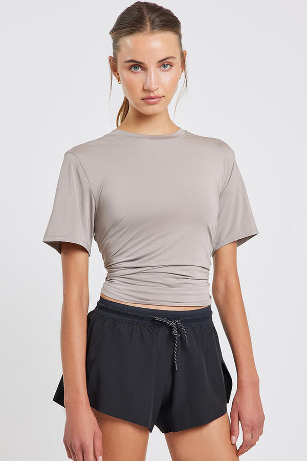 Stylerunner Tie Back Running Tee Moon