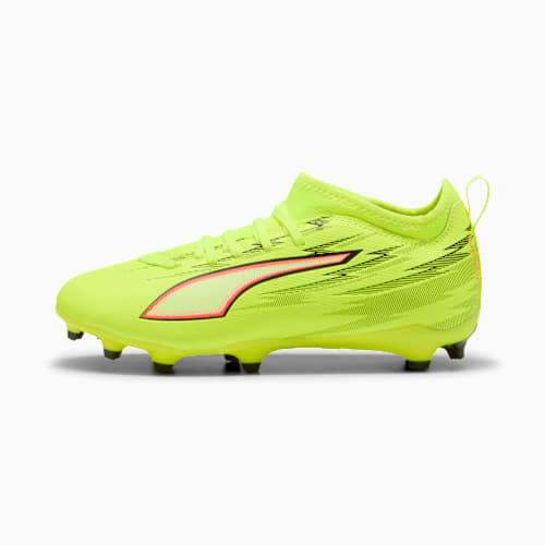 ULTRA 6 MATCH FG/AG Football Boots - Youth 8-16 years in Yellow Alert/Black/Glowing Red