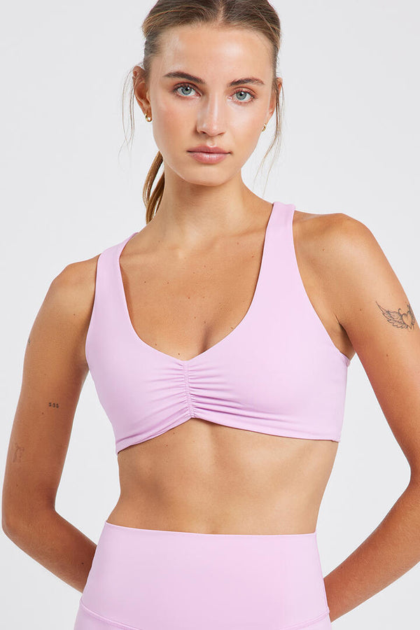 Stylerunner Element Ruched Crop Cherry Blossom