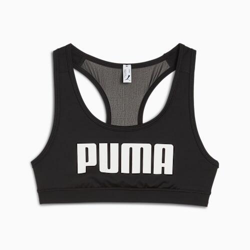 4KEEPS Logo Sports Bra Women in Black/White Puma