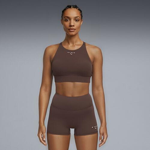 PUMA x HYROX SHAPELUXE High Neck Bra Women in Chocolate Brown