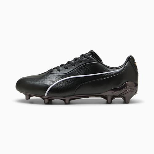 KING PLATINUM FG/AG Unisex Football Boots in Black/Metallic Gold