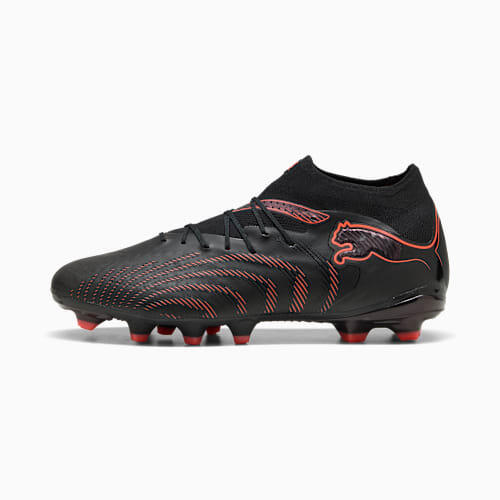 FUTURE 9 PRO FG/AG Unisex Football Boots in Black/Glowing Red/Strong Gray