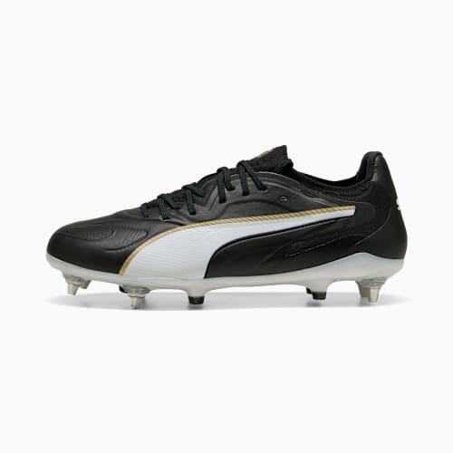 KING 20 ULTIMATE MxSG Football Boots Unisex in Black/White/Gold