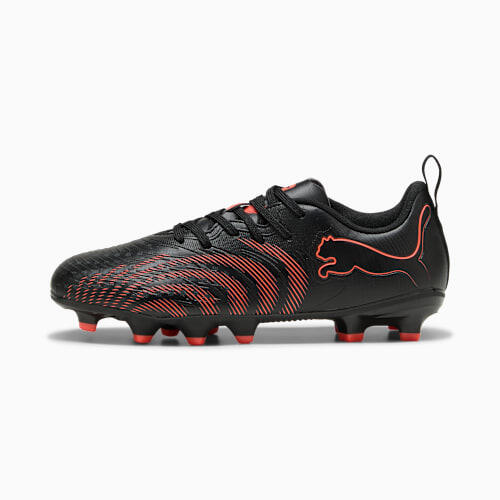 FUTURE 9 PLAY FG/AG Football Boots - Youth 8-16 years in Black/Glowing Red/Strong Gray