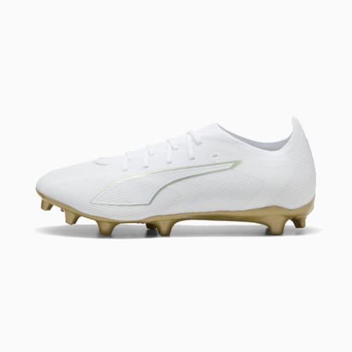 ULTRA 6 MATCH FG/AG Unisex Football Boots in White/Metallic Gold/Black