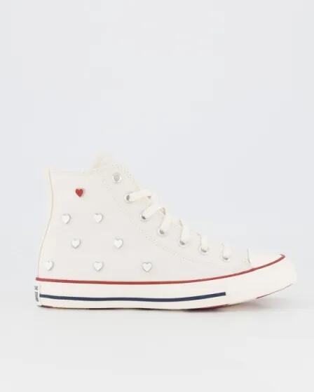 Converse Womens Chuck Taylor All Star Hearts High Top Vintage White