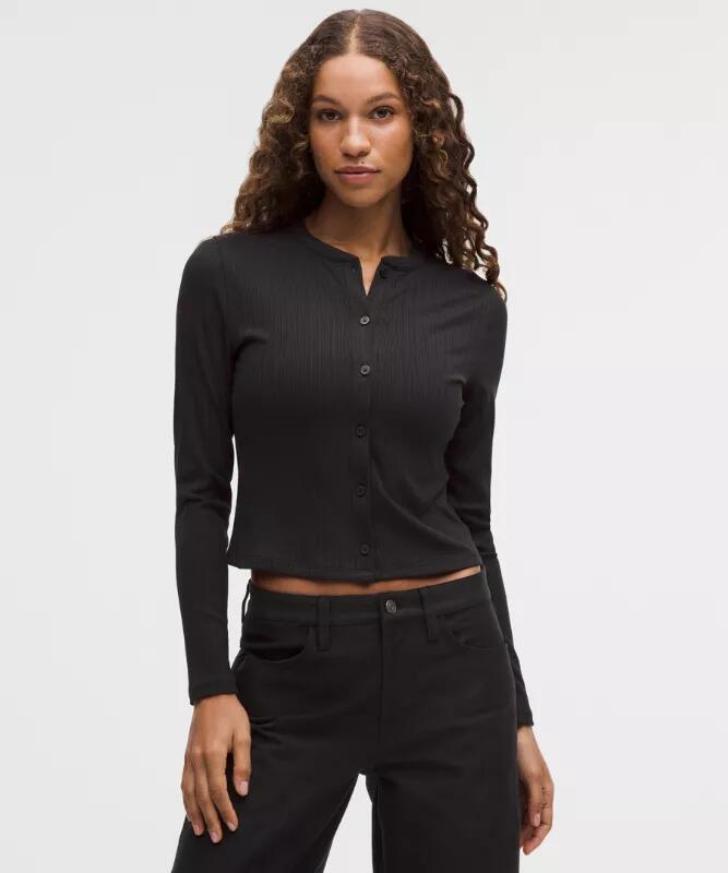 Hold Tights Micro-Rib Cardigan