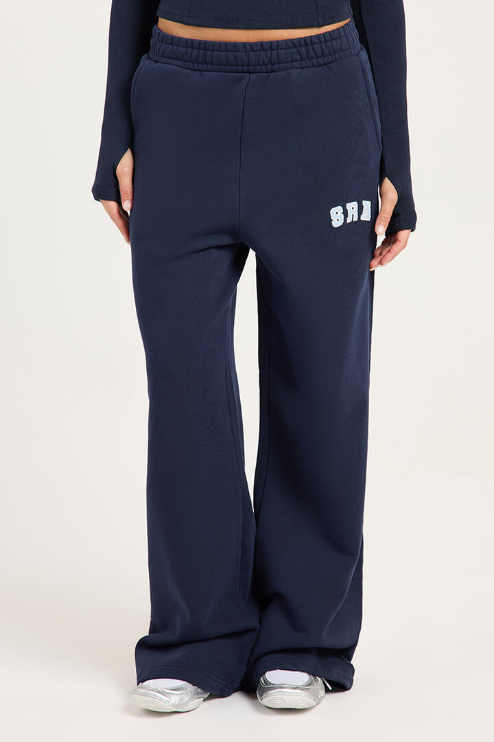 Stylerunner Athletic Wide Leg Sweatpants Midnight