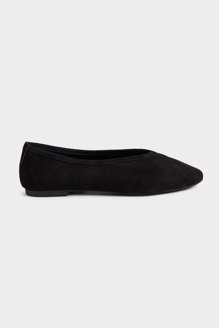 Ode Mia Suede Ballet Flat Black