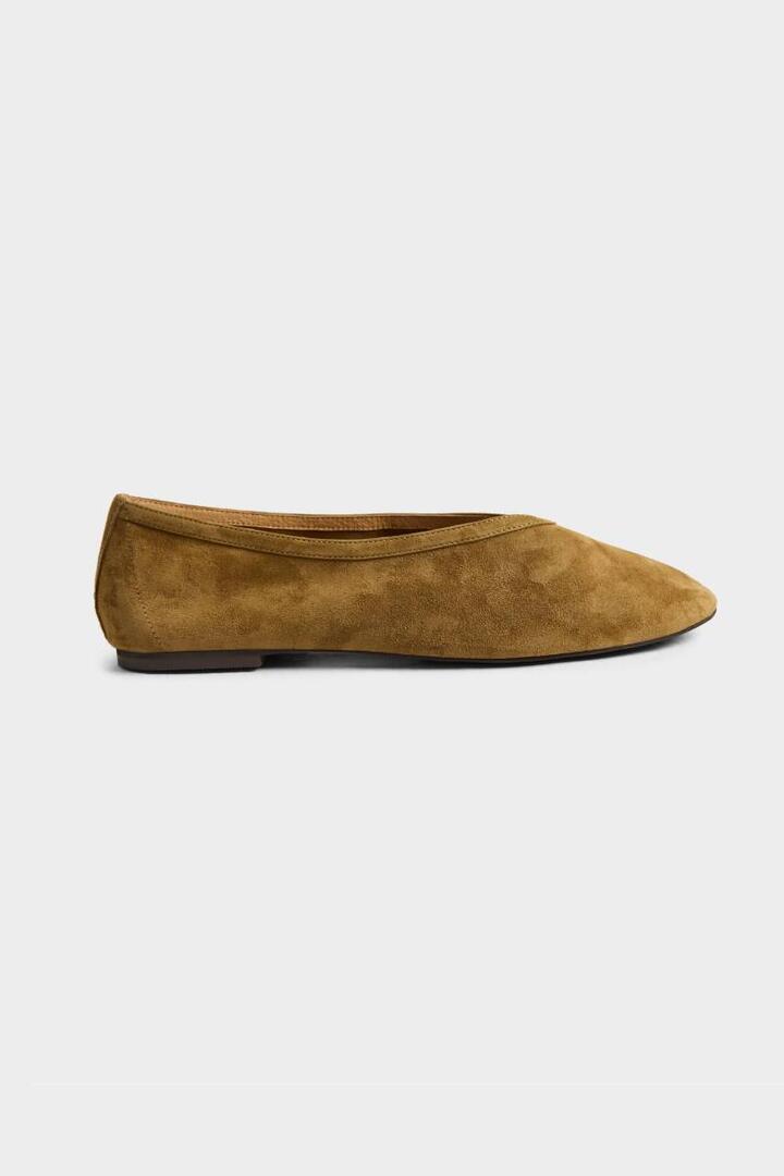 Ode Mia Suede Ballet Flat Khaki