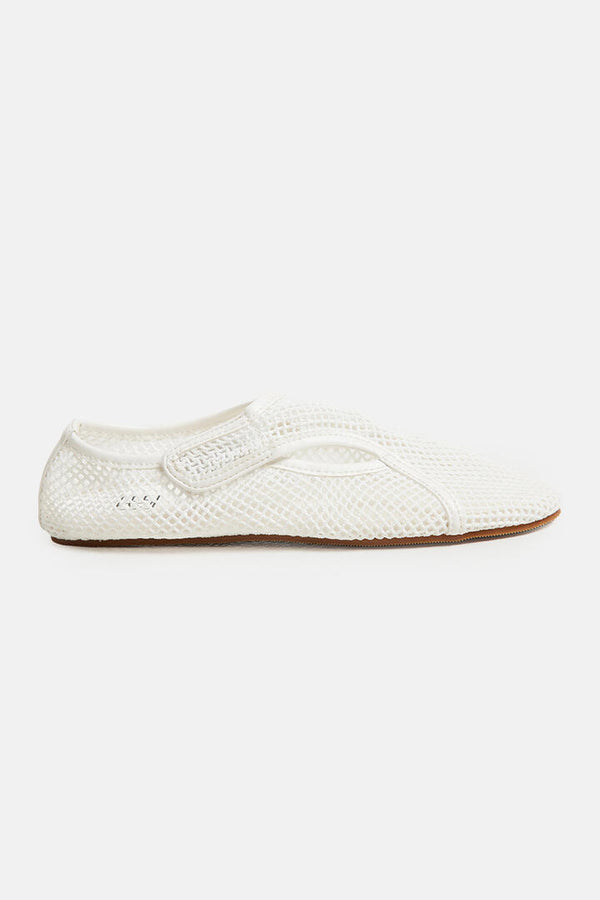 Ode Til Mesh Ballet Flat White