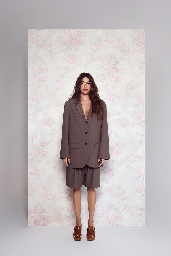 Felle Single Breasted Blazer Forest Floor/Forest Floor