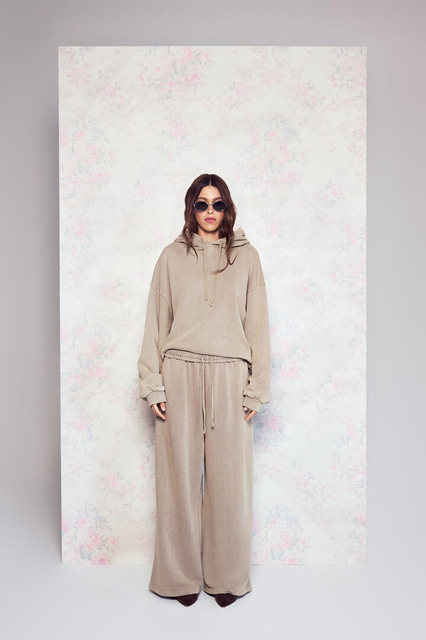 Felle Washed Sweat Pants Desert Sand