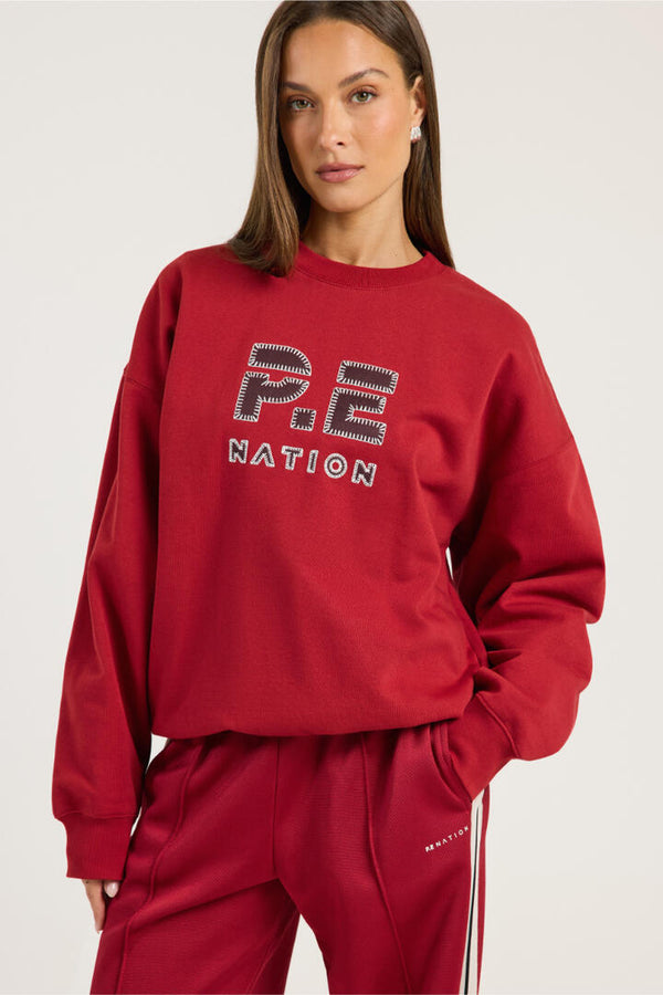 P.E Nation Strike Sweat Cherry