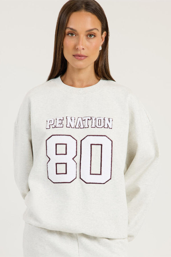 P.E Nation Elysian 2.0 Sweat Snow Marle