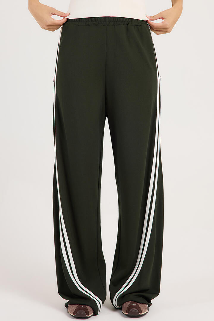 Ena Pelly Valentina Stripe Pant Olive