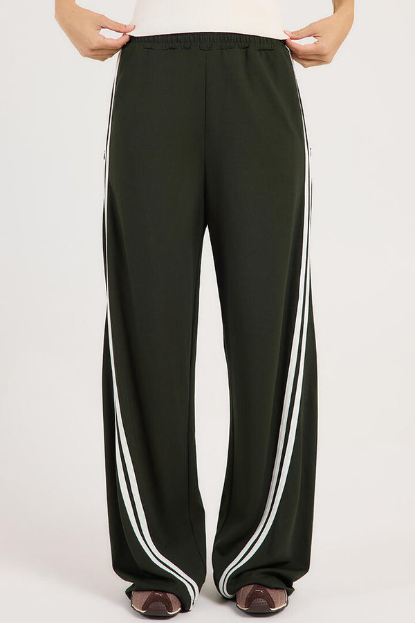 Ena Pelly Valentina Stripe Pant Olive