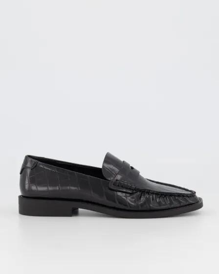 Billini Womens Quannah Loafer Black Croc 12A