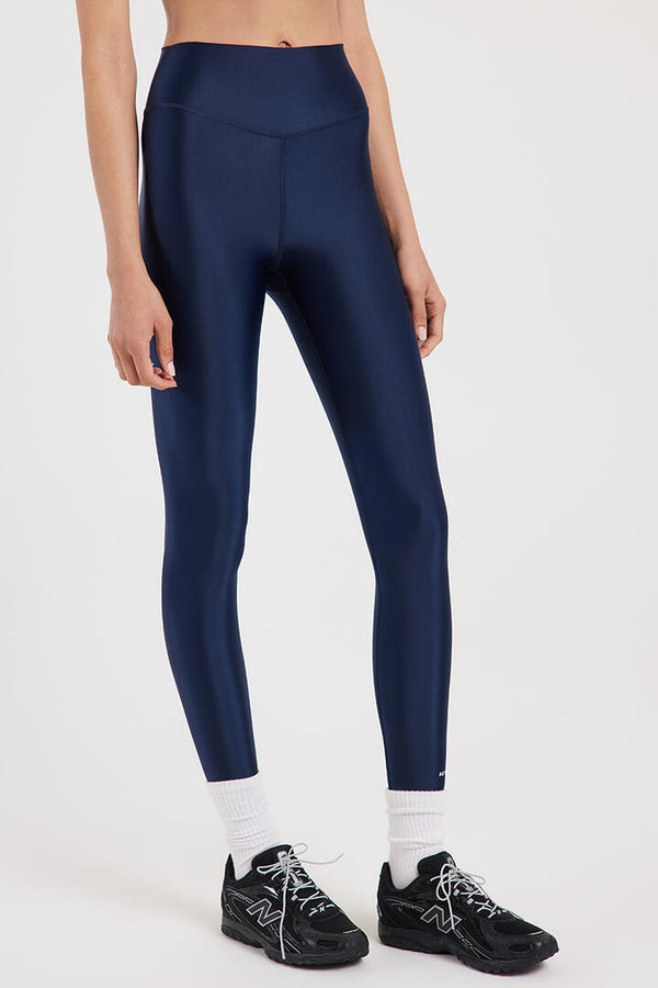 P.E Nation Fairmont Full Length Legging Dark Navy Shine