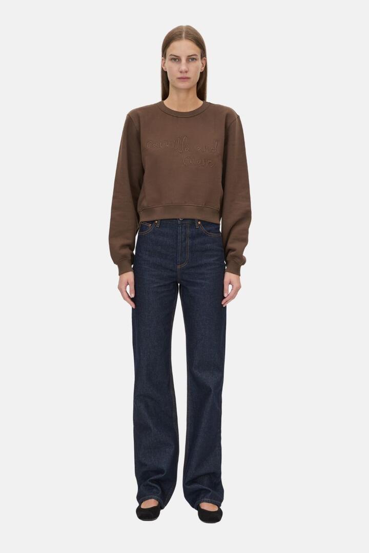 Camilla And Marc Maren Crop Emb Tracksuit Top Chocolate