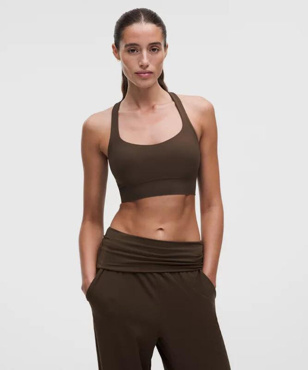 FlexyFlex Strappy Longline Yoga Bra Light Support, A–C Cups
