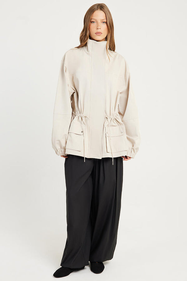 Ode Ady Funnel Neck Jacket Dune