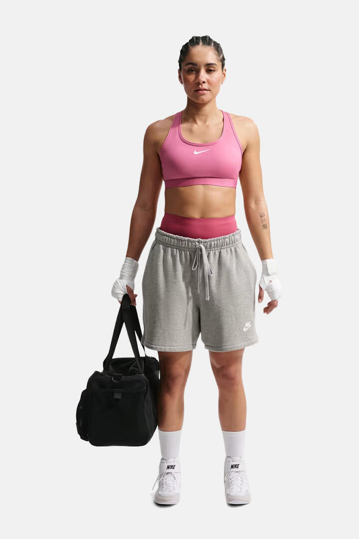 Nike Swoosh Sports Bra Peony/White