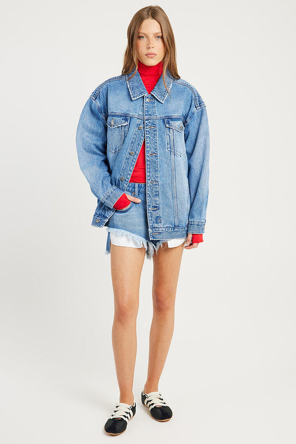 Ksubi x Elle Ksuper Trucker Jacket Frenchie Blue