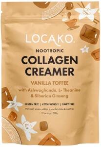 Locako Collagen Creamer Nootropic Vanilla Toffee 240g
