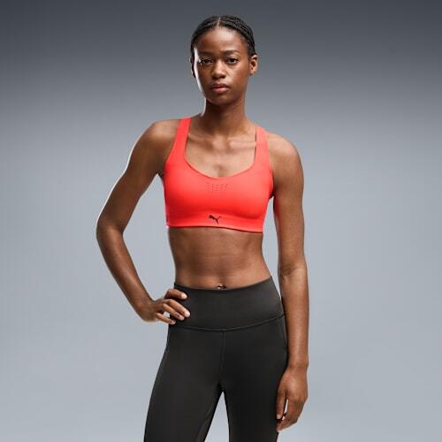 PWRMODE Women's High Support Sports Bra in Ultra Red