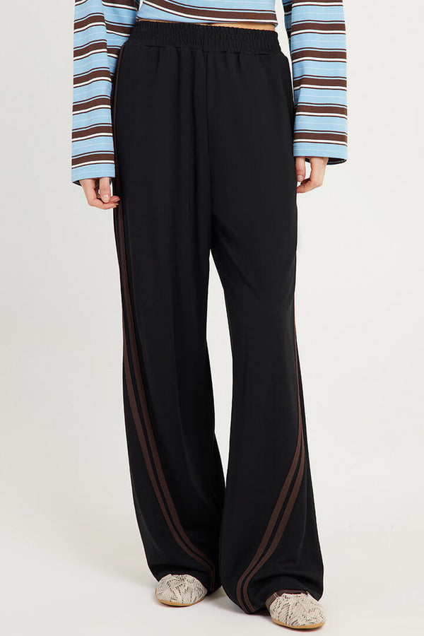 Ena Pelly Valentina Stripe Pant Black/Brown
