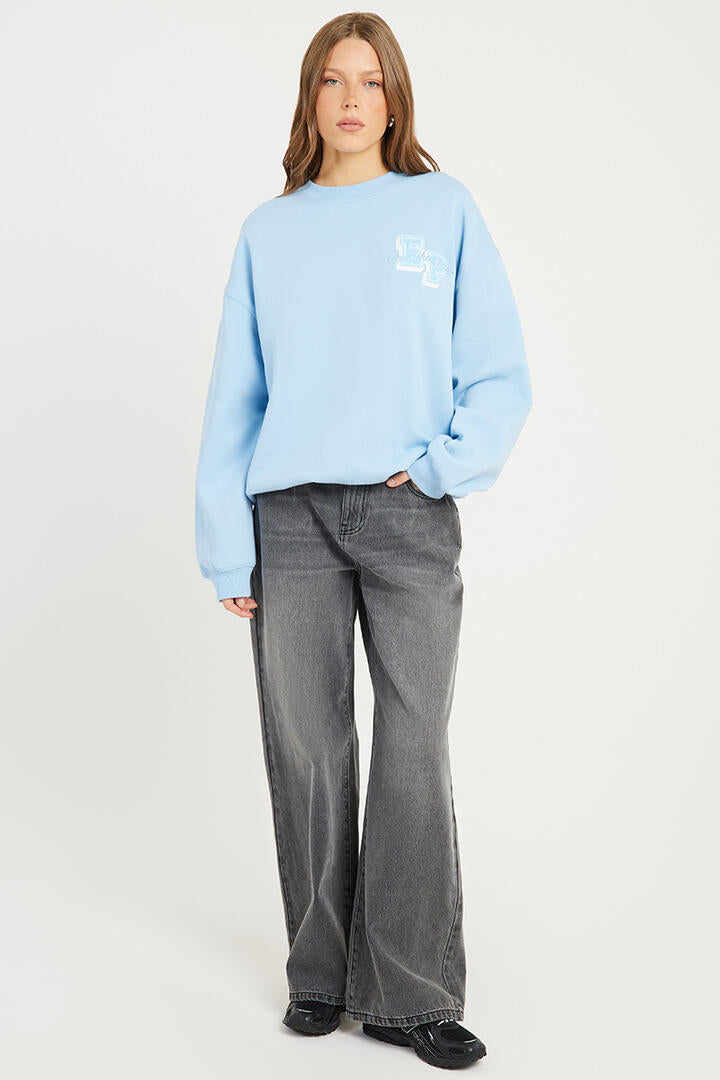 Ena Pelly Mila Oversized Sweater Sky Blue
