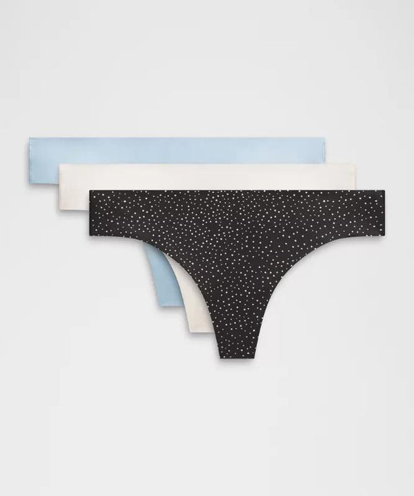 InvisiWear Mid-Rise Thong Underwear 3 Pack