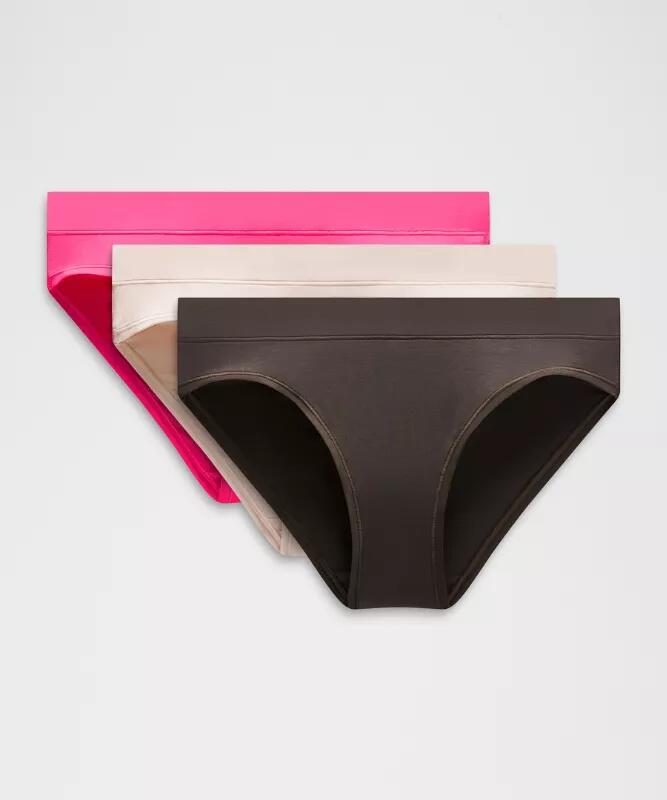 UnderEase Mid-Rise Bikini Underwear 3 Pack
